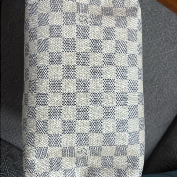 Louis Vuitton custom painted Speedy 25 Damier Azur with pink accents - Picture 6 of 16